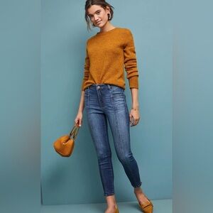 Pilcro and the letterpress|Anthro high rise denim leggings,medium wash jeans••28